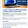 How to Choose the Right Used Laptop in Nigeria: A Step-by-Step Guide
